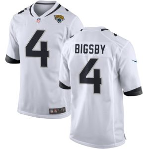 Jacksonville Jaguars #4 Tank Bigsby White Stitched Jersey