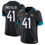 Jacksonville Jaguars #41 Josh Hines-Allen Black 2025 With 4-Star C Patch F.U.S.E. Vapor Limited Stitched Jersey
