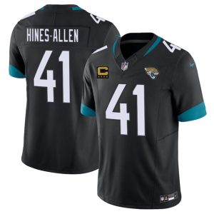 Jacksonville Jaguars #41 Josh Hines-Allen Black 2025 With 4-Star C Patch F.U.S.E. Vapor Limited Stitched Jersey