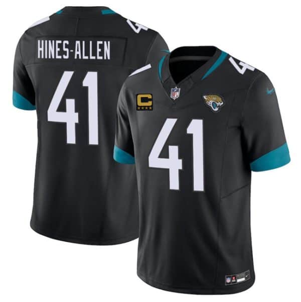 Jacksonville Jaguars #41 Josh Hines-Allen Black 2025 With 4-Star C Patch F.U.S.E. Vapor Limited Stitched Jersey