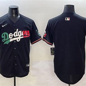 Los Angeles Dodgers Blank Black Mexico Flag Limited Stitched Jersey