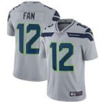 Seattle Seahawks #12 Fan Nike Gray Vapor Untouchable Limited Stitched Jersey