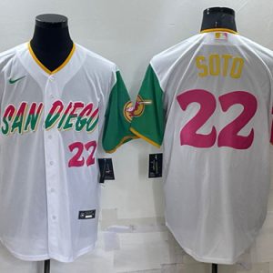 San Diego Padres #22 Juan Soto White City Connect Cool Base Stitched Baseball Jersey