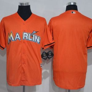 Marlins Blank Orange New Cool Base Stitched Jersey