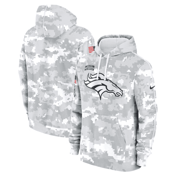 Denver Broncos 2024 Arctic Camo Salute To Service Club Fleece Pullover Hoodie