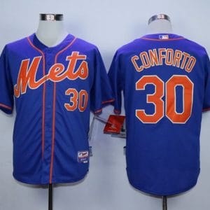 Mets #30 Michael Conforto Blue Alternate Home Cool Base Stitched Jersey