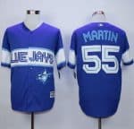 Blue Jays #55 Russell Martin Blue Exclusive New Cool Base Stitched Jersey