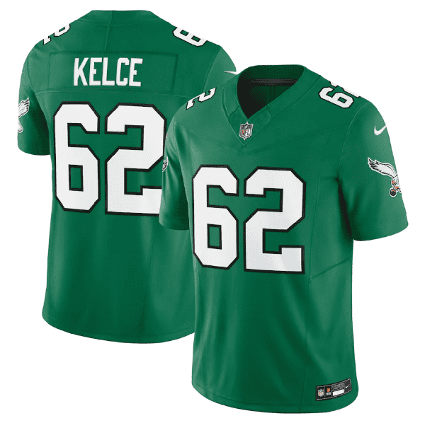 Philadelphia Eagles #62 Jason Kelce Green 2023 F.U.S.E. Vapor Untouchable Stitched Jersey