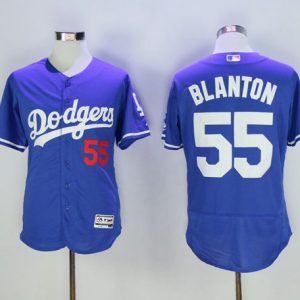 Dodgers #55 Joe Blanton Blue Flexbase Authentic Collection Stitched Jersey