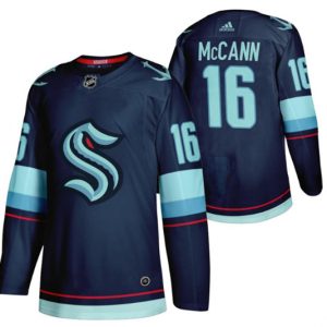 Seattle Kraken #16 Jared McCann Navy Stitched Jersey