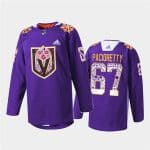 Vegas Golden Knights #67 Max Pacioretty Purple Hispanic Heritage Warmup Stitched Jersey