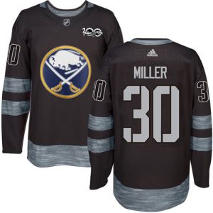 Sabres #30 Ryan Miller Black 1917-2017 100th Anniversary Stitched Jersey