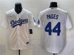 Los Angeles Dodgers #44 Andy Pages White Cool Base Stitched Jersey