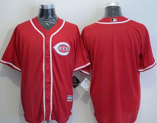 Reds Blank Red New Cool Base Stitched Jersey