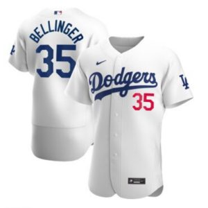 Los Angeles Dodgers #35 Cody Bellinger White Flex Base Stitched Jersey
