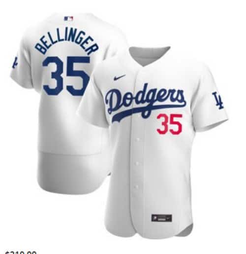 Los Angeles Dodgers #35 Cody Bellinger White Flex Base Stitched Jersey