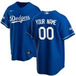 Los Angeles Dodgers Customized Custom Blue 2020 World Series Champions Home Patch Stitched Jersey