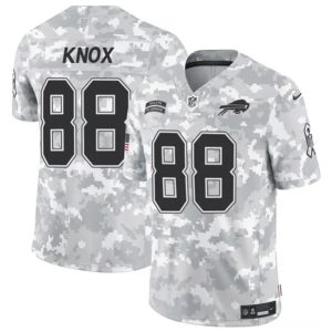 Buffalo Bills #88 Dawson Knox 2024 F.U.S.E. Arctic Camo Salute To Service Limited Stitched Jersey