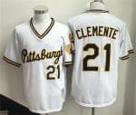 Pittsburgh Pirates #21 Roberto Clemente White Stitched Jersey