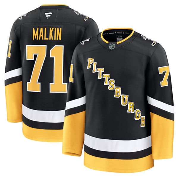 Pittsburgh Penguins #71 Evgeni Malkin Black 2024-25 Alternate Stitched Jersey
