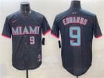 Miami Marlins #9 Xavier Edwards Black 2025 City Connect Limited Stitched Jersey