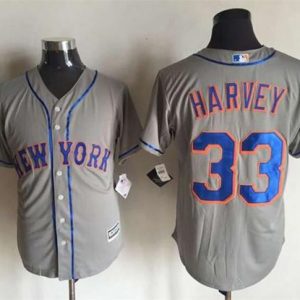 Mets #33 Matt Harvey New Grey Cool Base Stitched Jersey
