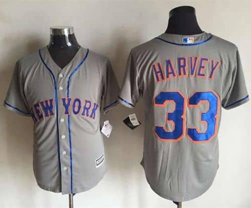 Mets #33 Matt Harvey New Grey Cool Base Stitched Jersey