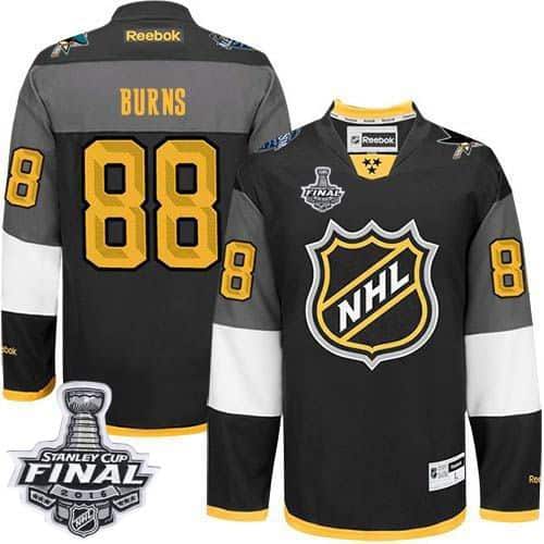 Sharks #88 Brent Burns Black 2016 All Star Stanley Cup Final Patch Stitched Jersey
