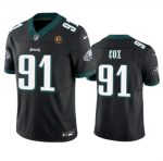 Philadelphia Eagles #91 Fletcher Cox Black 2023 F.U.S.E. With John Madden Patch Vapor Limited Stitched Jersey