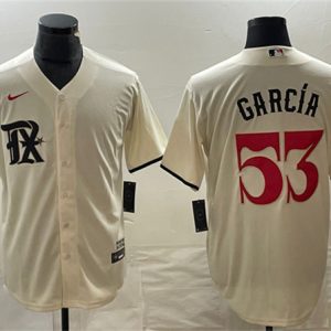 Texas Rangers #53 Adolis Garc¨ªa Cream City Connect Cool Base Stitched Jersey