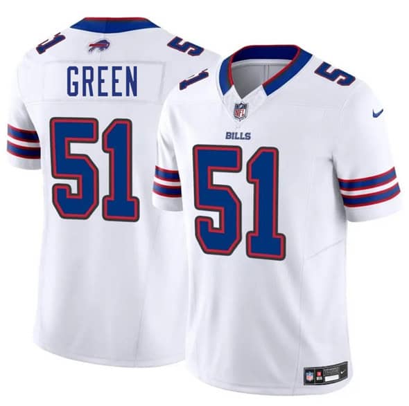 Buffalo Bills #51 Kendrick Green White 2025 F.U.S.E. Vapor Untouchable Limited Stitched Jersey