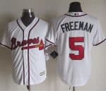 Braves #5 Freddie Freeman White New Cool Base Stitched Jersey