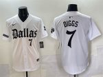Dallas Cowboys #7 Trevon Diggs White 'Gothic Lone Star Edition' Limited Stitched Jersey