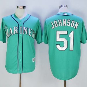 Mariners #51 Randy Johnson Green New Cool Base Stitched Jersey