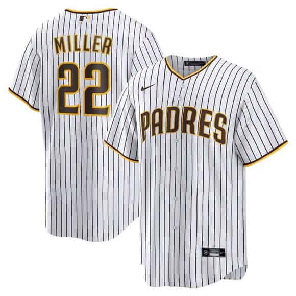 San Diego Padres #22 Mason Miller White Cool Base Stitched Jersey
