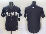 Seattle Mariners Blank Black 'Deep Sea Gothic Edition' Vapor Premier Limited Stitched Jersey