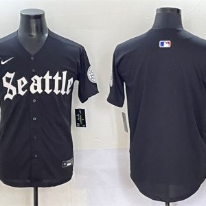 Seattle Mariners Blank Black 'Deep Sea Gothic Edition' Vapor Premier Limited Stitched Jersey
