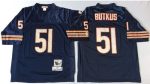 Mitchell Ness Bears #51 Dick Butkus Blue Small No. Throwback Stitched Jersey