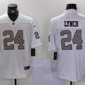 Las Vegas Raiders #24 Marshawn Lynch White Vapor Untouchable Limited Stitched Jersey