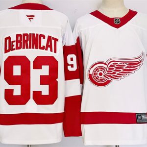 Detroit Red Wings #93 Alex DeBrincat White 2024-25 Stitched Jersey