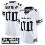 Seattle Seahawks Custom White 2025 F.U.S.E. 'Gothic Rain City Shadows Edition' Vapor Limited Stitched Jersey