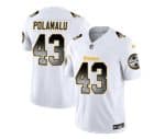 Pittsburgh Steelers #43 Troy Polamalu White 2023 F.U.S.E. Smoke Vapor Untouchable Limited Stitched Jersey