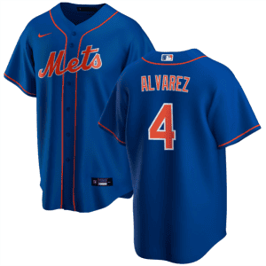 New York Mets #4 Francisco ?lvarez Royal Cool Base Stitched Jersey