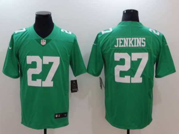 Philadelphia Eagles #27 Malcolm Jenkins Green Throwback Vapor Untouchable Limited Stitched Jersey