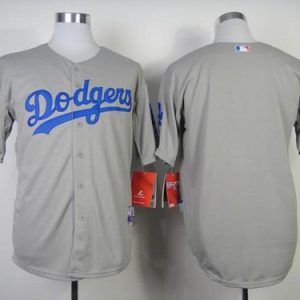 Dodgers Blank Grey W 50th Anniversary Dodger Stadium Patch Stitched Jersey