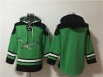 Philadelphia Eagles Blank Green Ageless Must-Have Lace-Up Pullover Hoodie