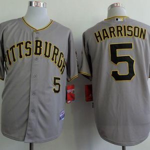 Pirates #5 Josh Harrison Grey Cool Base Stitched Jersey