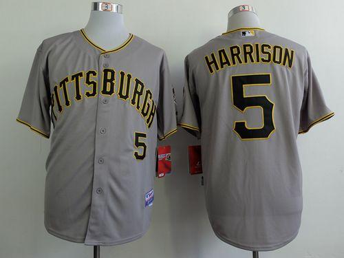 Pirates #5 Josh Harrison Grey Cool Base Stitched Jersey
