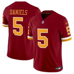 Washington Commanders #5 Jayden Daniels Burgundy 2025 F.U.S.E. Throwback Limited Football Stitched Jersey