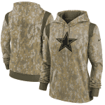 Dallas Cowboys 2021 Camo Salute To Service Therma Performance Pullover Hoodie(Run Small)
